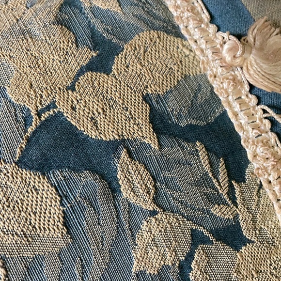 Two Pillow Bundle, Blue Tapestry, Tan Transitional - Picture 7 of 9